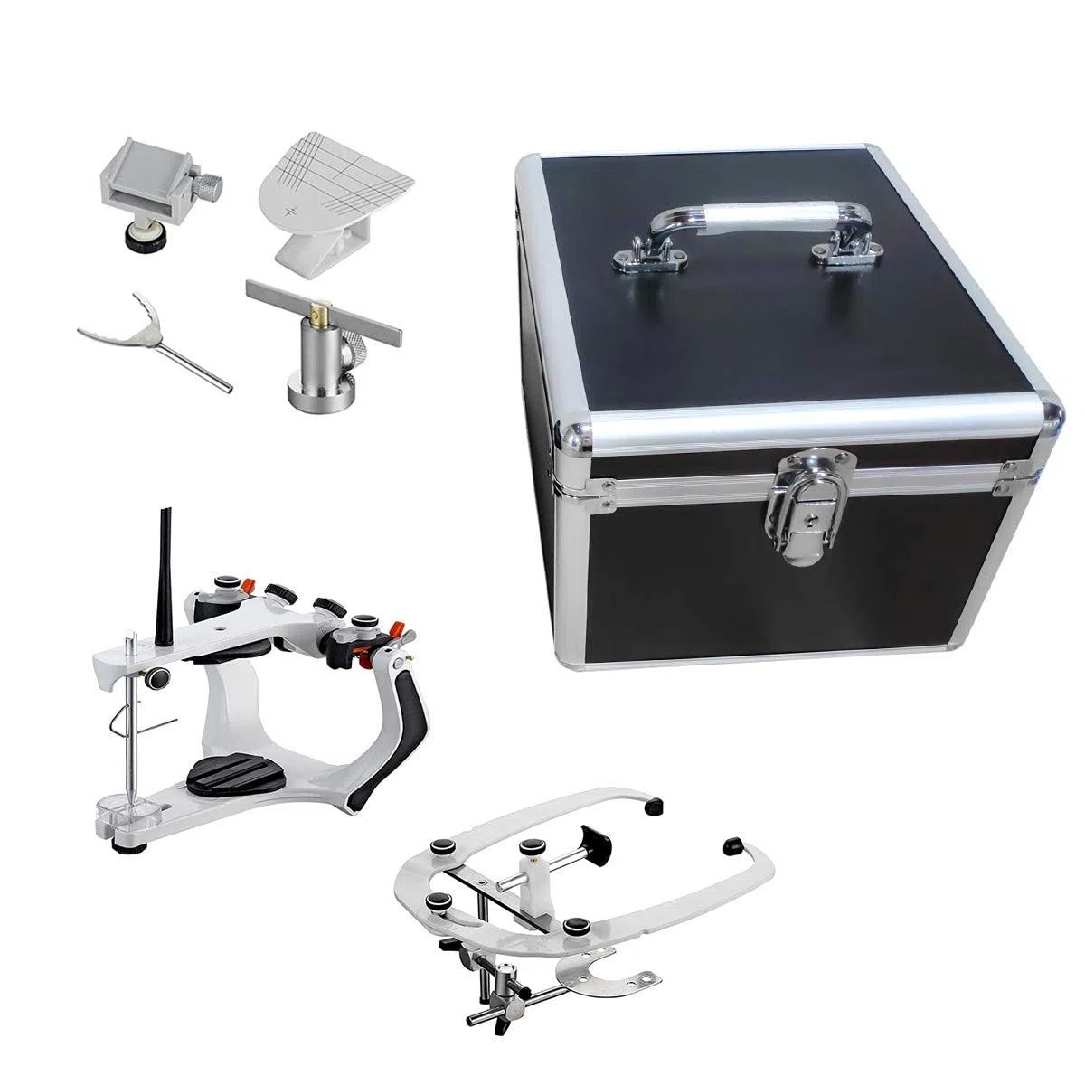 Global Dental Lab Artikulator XG-A01 halbverstellbare Gelenkbänder Standard-Gesichtsbogen Aluminiumbox