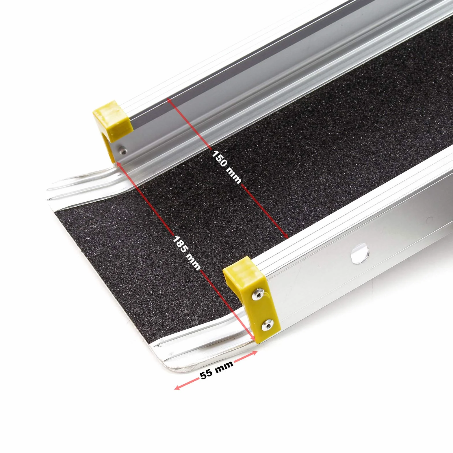 Wiltec 2X Alu Teleskop-Rampe 270 kg 121,5-213,5 cm mit Antirutsch-Belag & seitlich erhöhten Schienen, Rollstuhlrampe