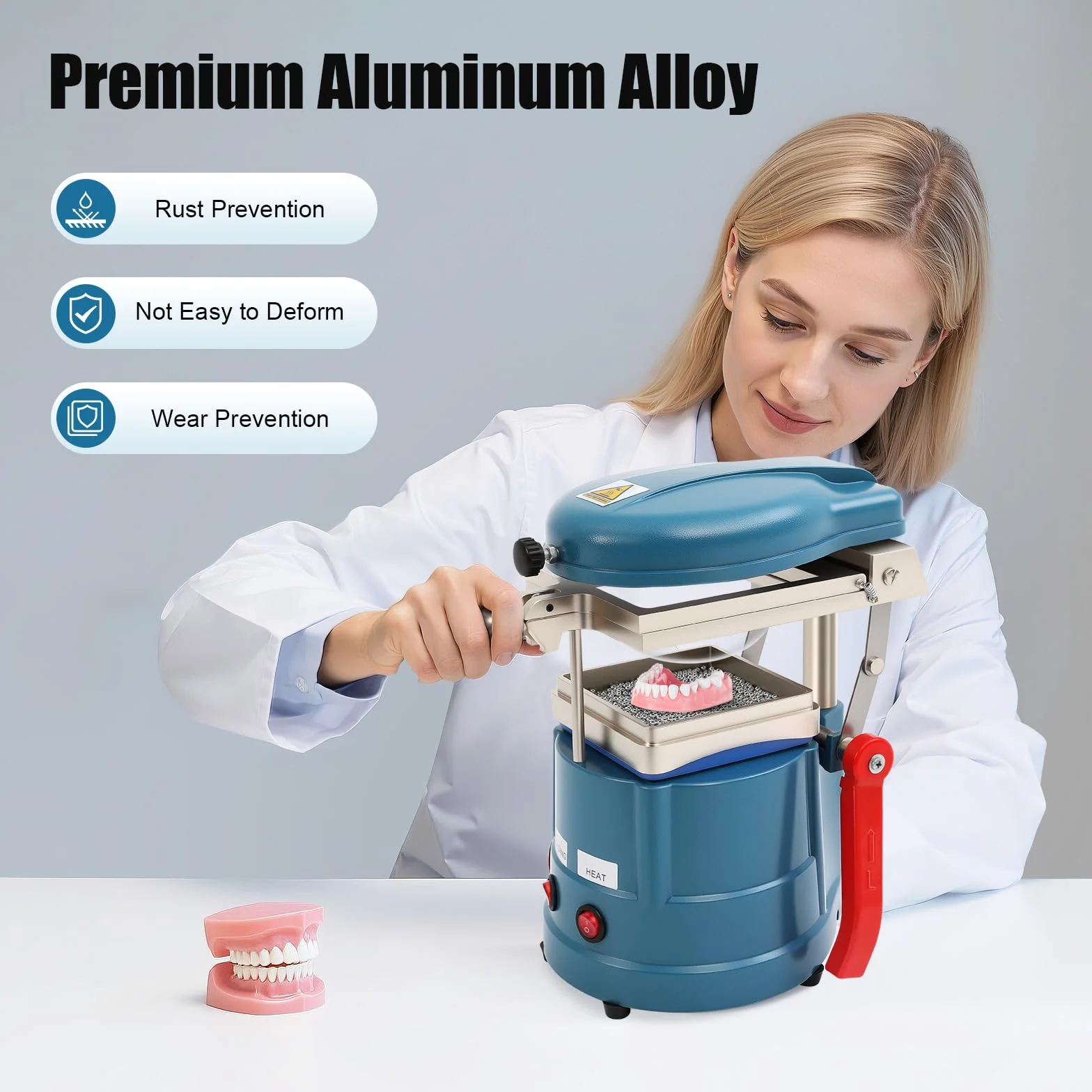 1000W Dental Vacuum Forming Machine mit Stahlkugeln Thermoforming Aluminiumlegierung