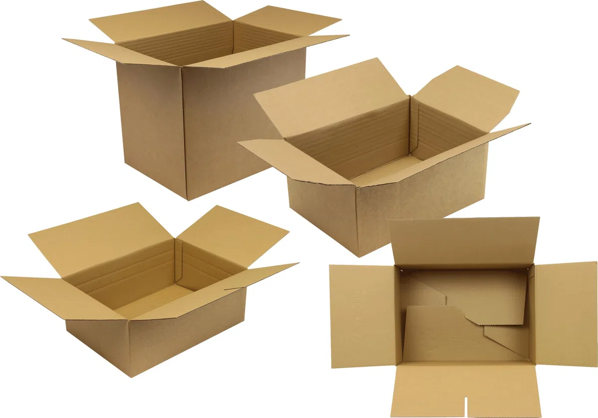 Automatik- Faltkarton 1-wellig, C4, braun, Abm (LxBxH): 350x250x135mm, Qual. 1.3B, 100 Stück, Verpackungsheld