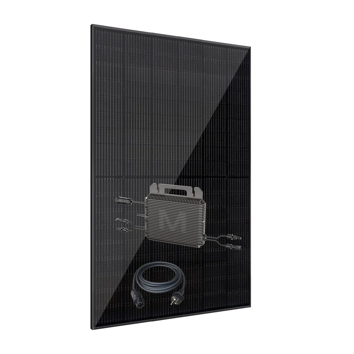 VALE Balkonkraftwerk Bifazial 450 Wp Full Black - Marstek-M2-800 Wechselrichter - Solaranlage - Hochwertiges Solarpanel Set - 3m AC-Kabel