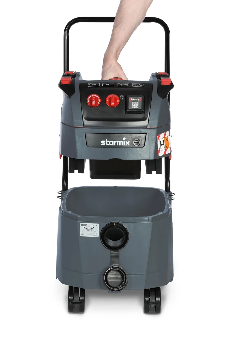Starmix iPulse H-1235 Asbest Safe Plus Industriestaubsauger, 280mbar, 35 l, HEPA H14, automatische Filterabreinigung