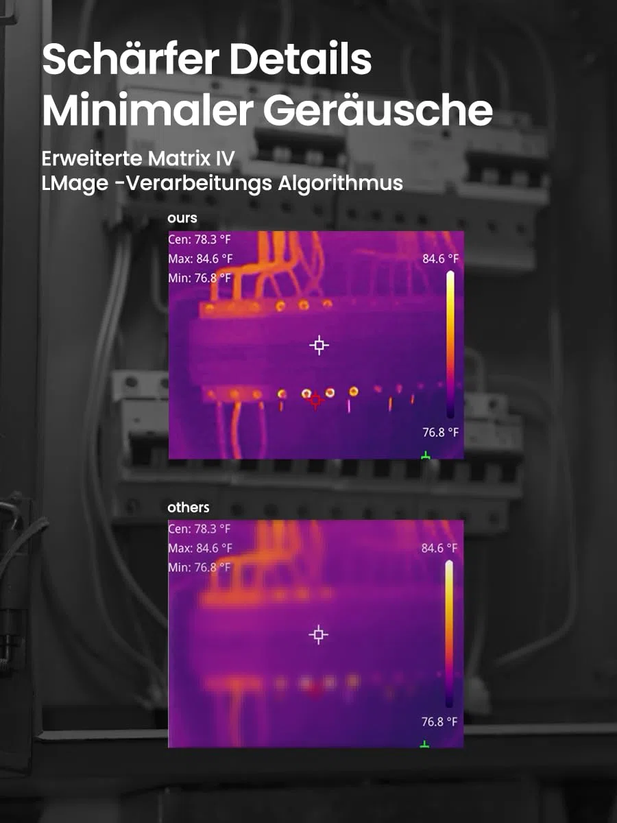 MiLESEEY TP2 Wärmebildkamera für Smartphones, Wärmebildkamera mit 256 x 192 IR-Auflösung für iOS und Android, -4 °F ~ 1022 °F Temperaturbereich, 40 Mk Thermische Empfindlichkeit