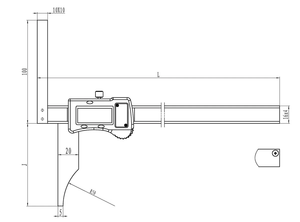 CNC QUALITÄT Digital Fräser- Einstelllehre - Messbereich 200 mm