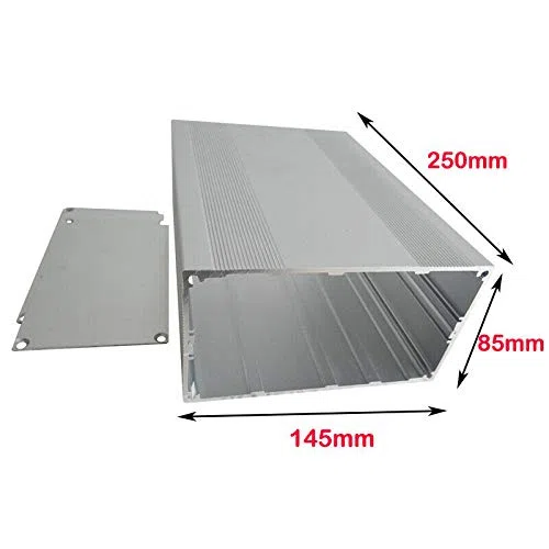 Aluminium-Instrumentenkasten, 85 x 145 x 250 mm, Aluminium-Projektbox, elektronisches Gehäuse für Leiterplatten, DIY