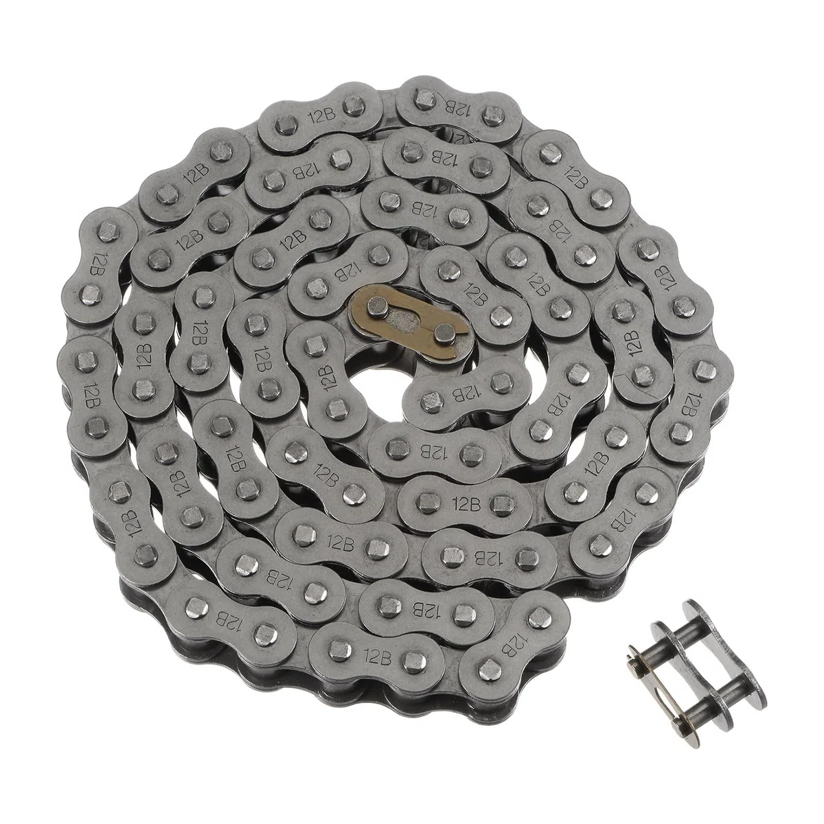 sourcing map 12B Metrisch Standard Rollenkette 5Ft Karbonstahl Ketten 3/4" Industrial Rollenkette Antrieb Kette für Motorrad Fahrrad Industrielle Maschinen -80 Verbindungen