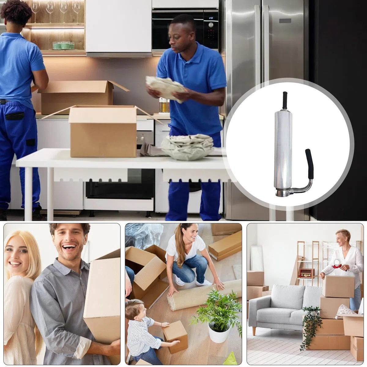 Industrial Stretch Film Dispenser - Hochleistungs -Schrumpf -Wrap -Halter mit einstellbarer Spannung und verlängertem Griff | Perfekt zum Verpacken von Vorräten, Umzugsboxen, Wickelfilm, Versand von W