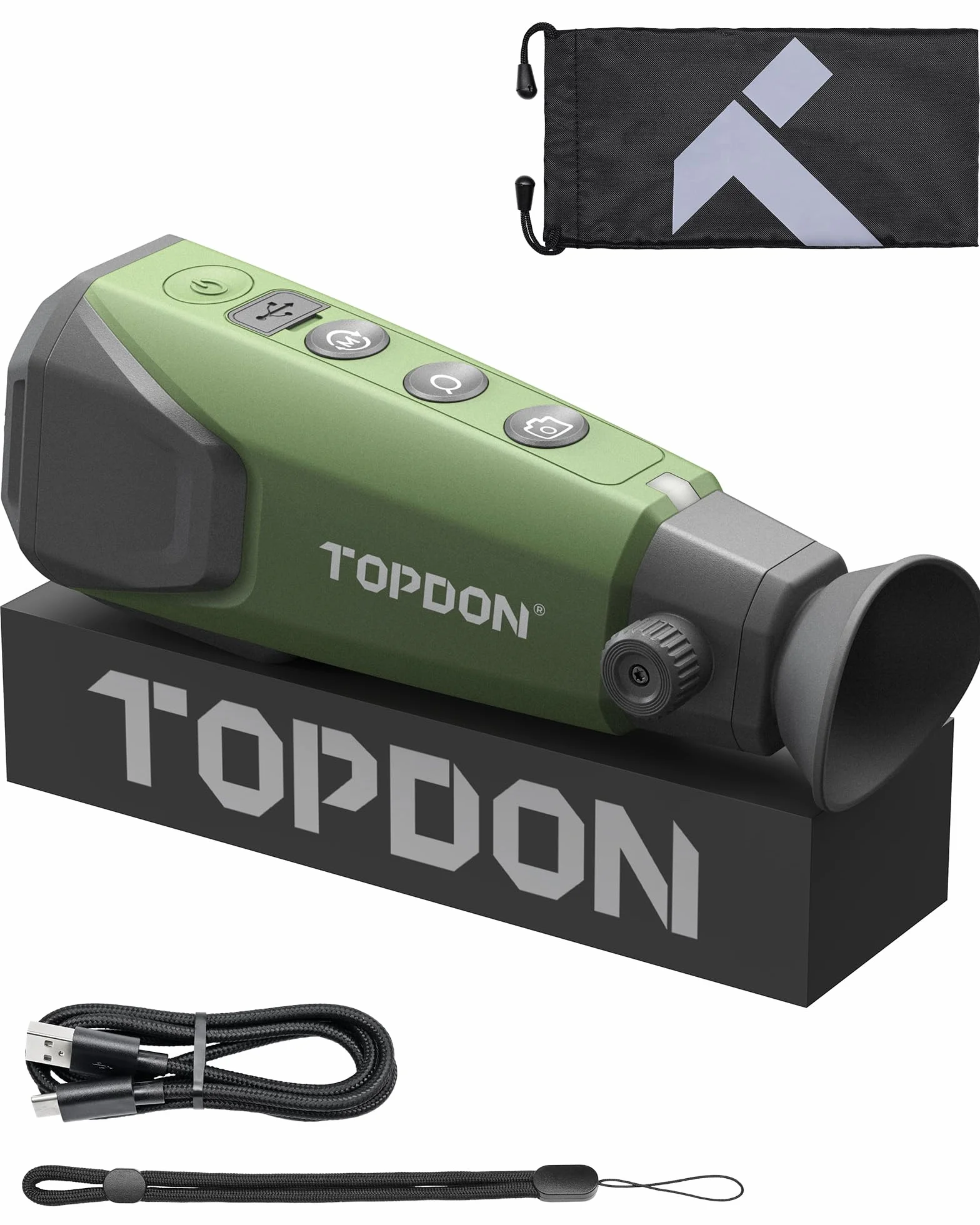 TOPDON TS004 wärmebildkamera Jagd, 320x240 TISR Wärmebild-Monokular 13mm, 50Hz, 11H Akkulaufzeit, 32GB Speicher, für Jagd, Nachtsicht-Outdoor-Erkundung, Wildbeobachtung