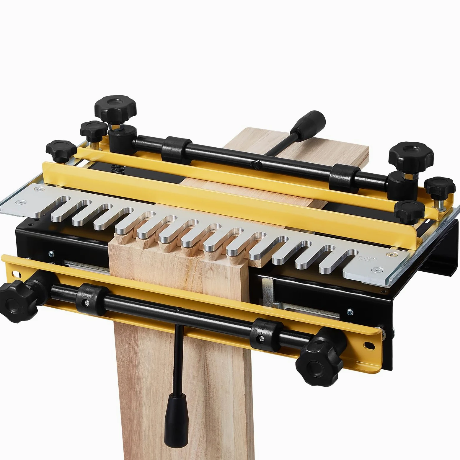 VEVOR Zinkenfräsmaschine 31 cm Breit, Zinkenfrässchablone mit Fräser & 12,7-mm-Schablone, Präzise Ausrichtung, Zapfen- & Zapfenschneidvorrichtung, Werkzeug für Möbel- & Schrankherstellung | Einfache Bedienung, robust und langlebig