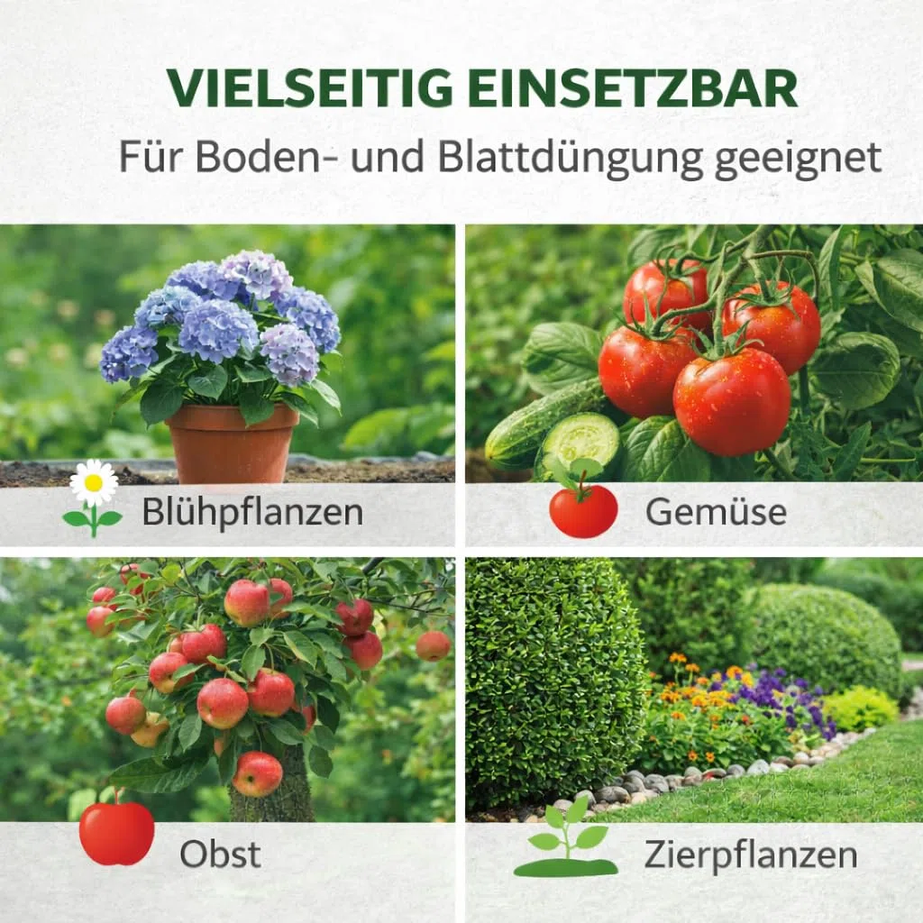 GiDeli Kaliumnitrat 10kg im Eimer - Ein Universaldünger, Ideal für Blumen, Obstpflanzen und Zierpflanzen - 1 kg Dünger Reicht für 60 m² - Pflanzendünger, der die Immunität und das Wachstum verbessert