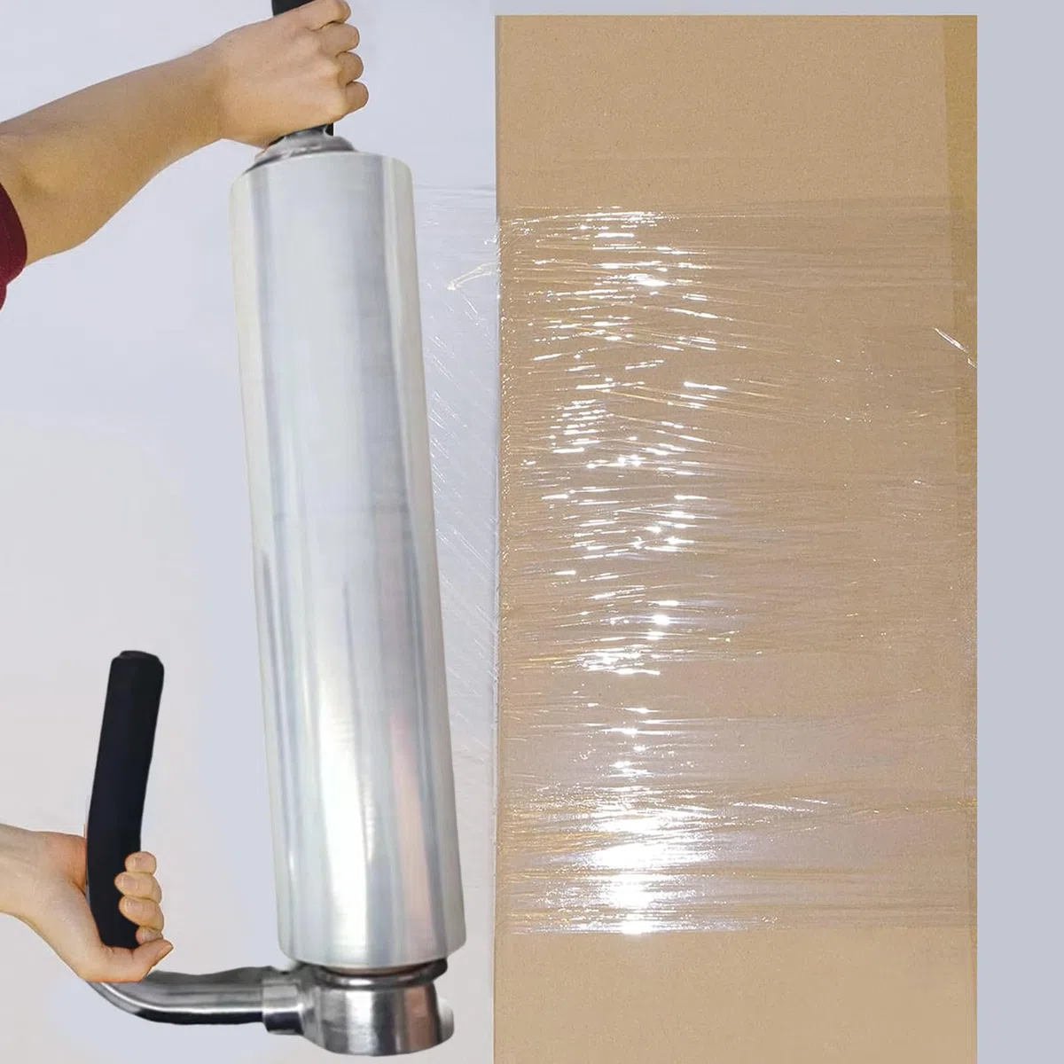Industrial Stretch Film Dispenser - Hochleistungs -Schrumpf -Wrap -Halter mit einstellbarer Spannung und verlängertem Griff | Perfekt zum Verpacken von Vorräten, Umzugsboxen, Wickelfilm, Versand von W