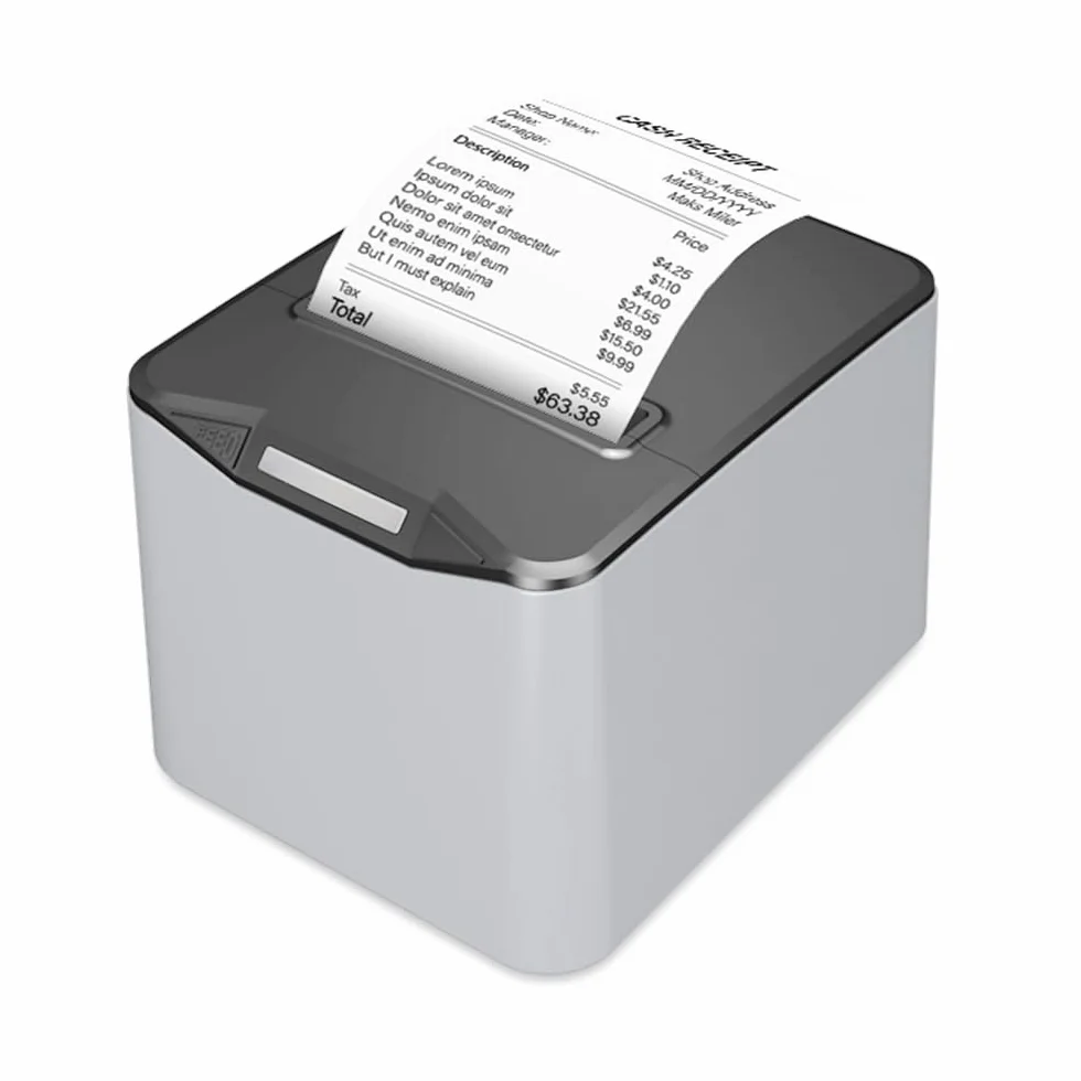 Bisofice Bondrukcer 80mm Thermodrucker Bondrucker Belegdrucker 220 mm/s Quittungsdrucker USB+LAN, Unterstützt die Steuerung der Kassenschublade, ESC/POS, Kompatibel mit Win/Linux/MAC