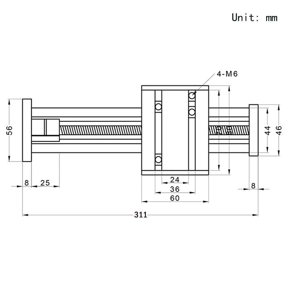 200mm effektive Länge Linear Schienenführung Kugelumlaufspindel SFU1605 mit NEMA17 Schrittmotor für DIY CNC Router Teile X Y Z Linear Stage Aktuator(Größe:200mm-NEMA17)