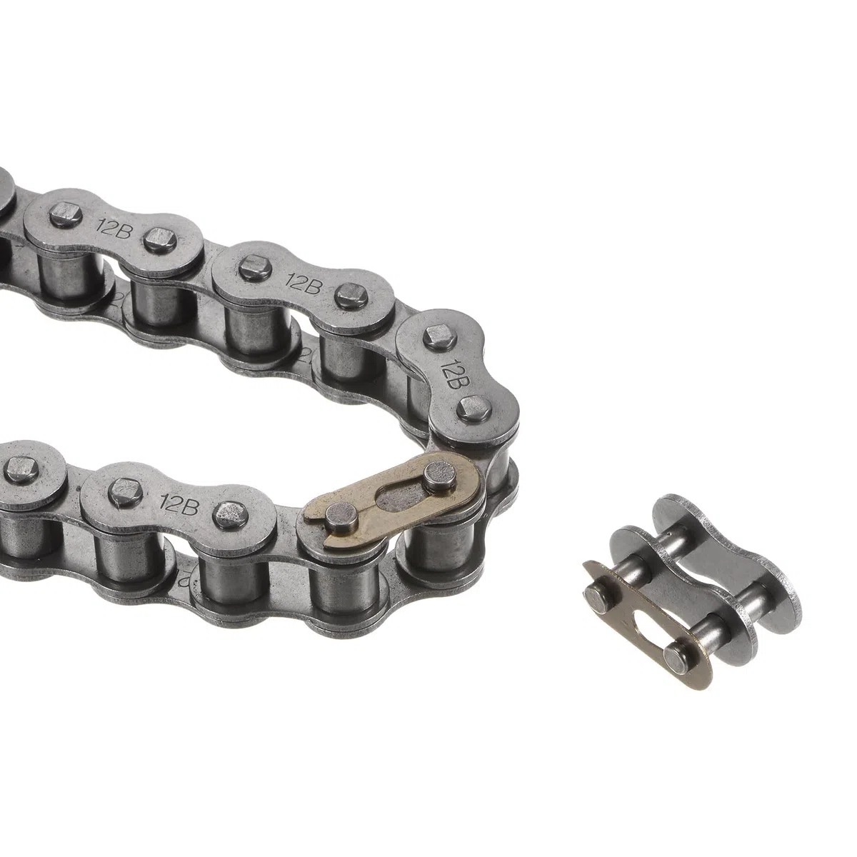 sourcing map 12B Metrisch Standard Rollenkette 5Ft Karbonstahl Ketten 3/4" Industrial Rollenkette Antrieb Kette für Motorrad Fahrrad Industrielle Maschinen -80 Verbindungen