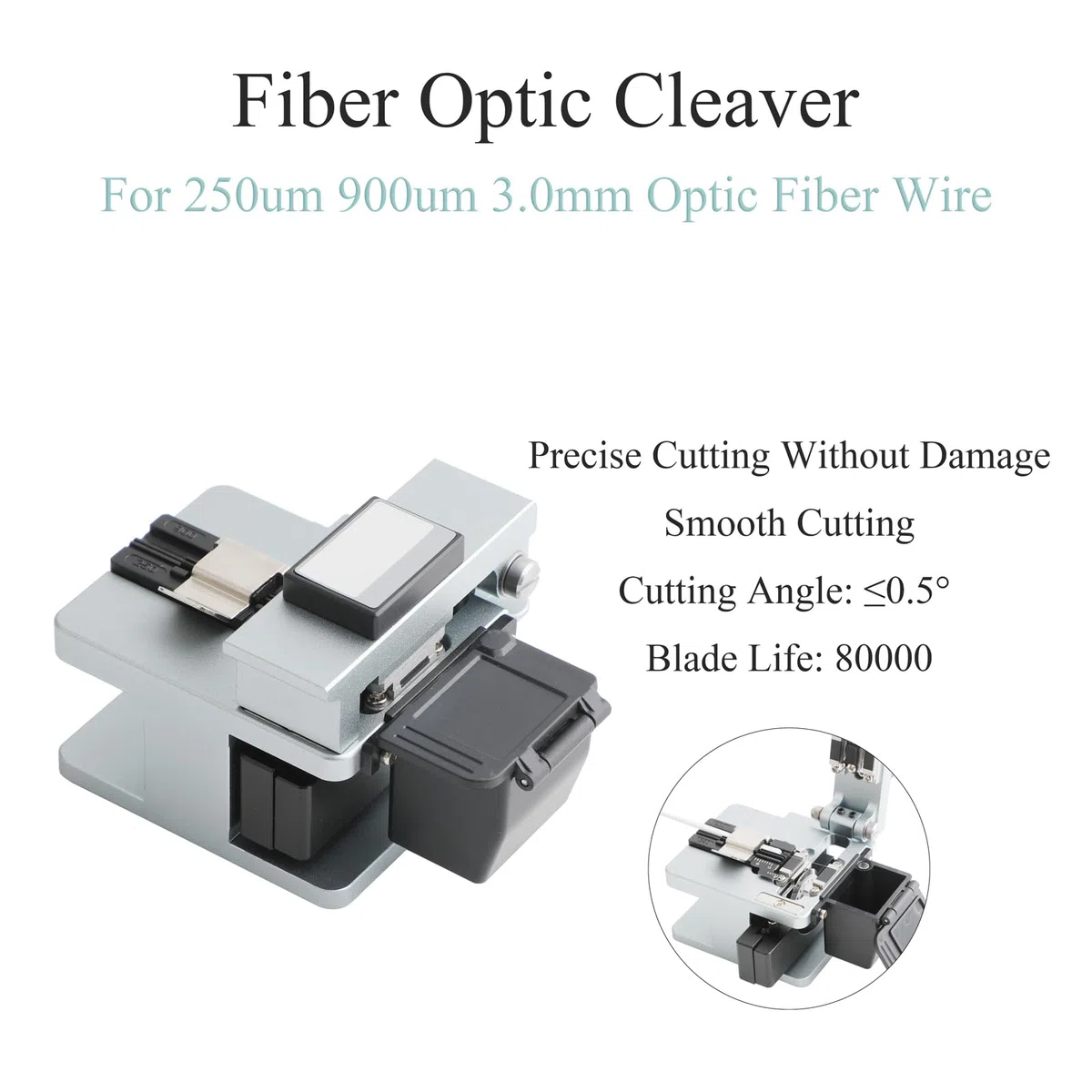 Glasfaser Werkzeug Set Fiber Optic Ftth Tool Kit Glasfaser Werkzeug Set mit LWL Cleaver, Optischer Leistungsmesser, 10x SC/APC SC/UPC Glasfaser Adapter, Glasfaser-abisolierzange und Faser Stripper