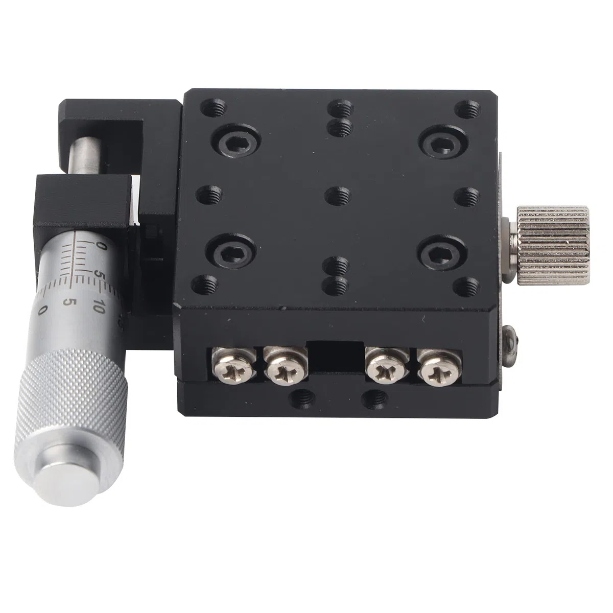 X Micrometer Manual Fine Tuning Cross Roller Präzision Lineare Stufen 40 * 40 mm schwarz anodierter Aluminiumlegierung Semx40-As