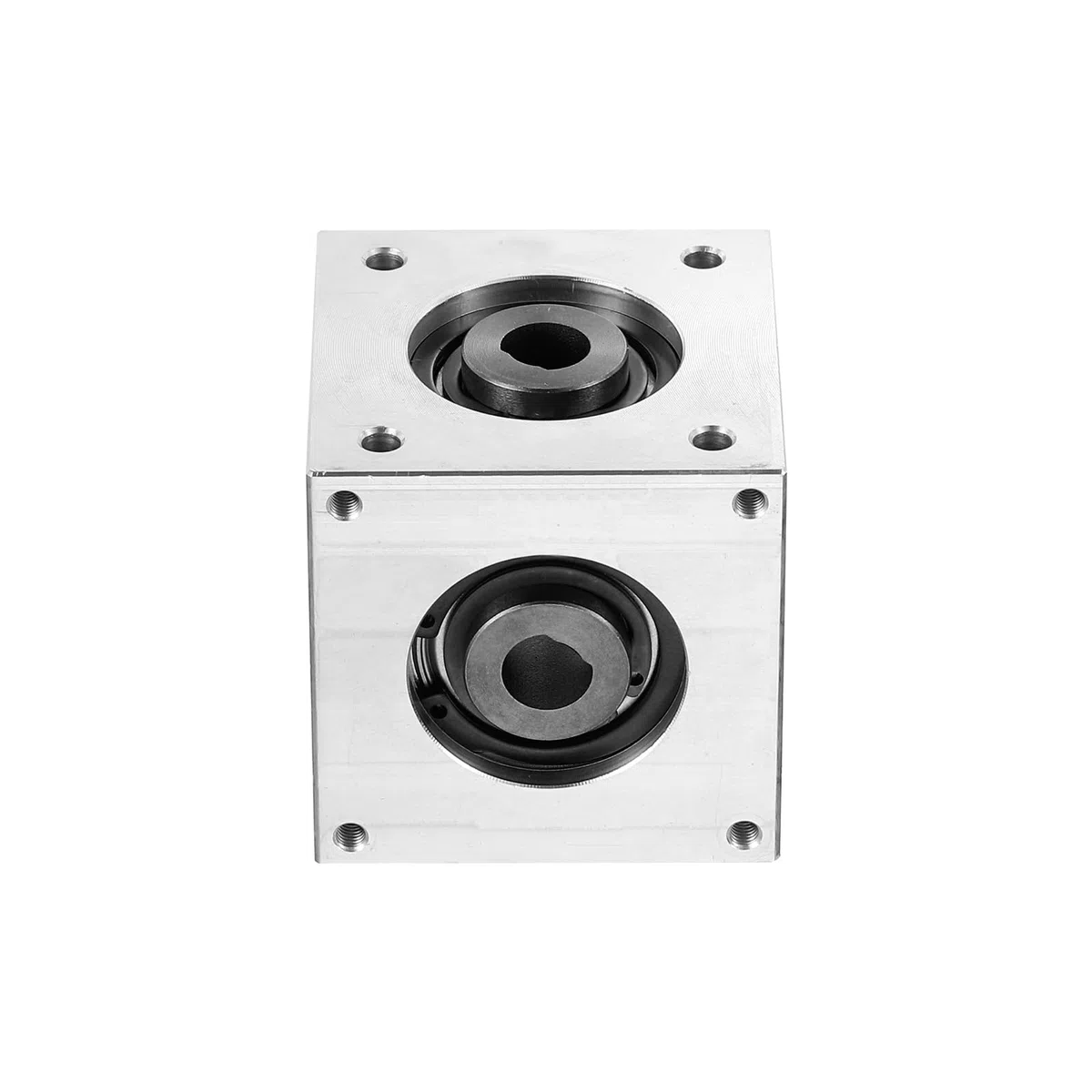 QUARKZMAN Getriebe 90 Grad Rechtwinkliges Kegelradgetriebe 1:1 Einfache Ausgangswelle 1 Modul 20 Zähne Kegelrad Aluminiumrahmen Einfaches Mechanisches DIY Modul 8mm Welle (D-Form Bohrung)