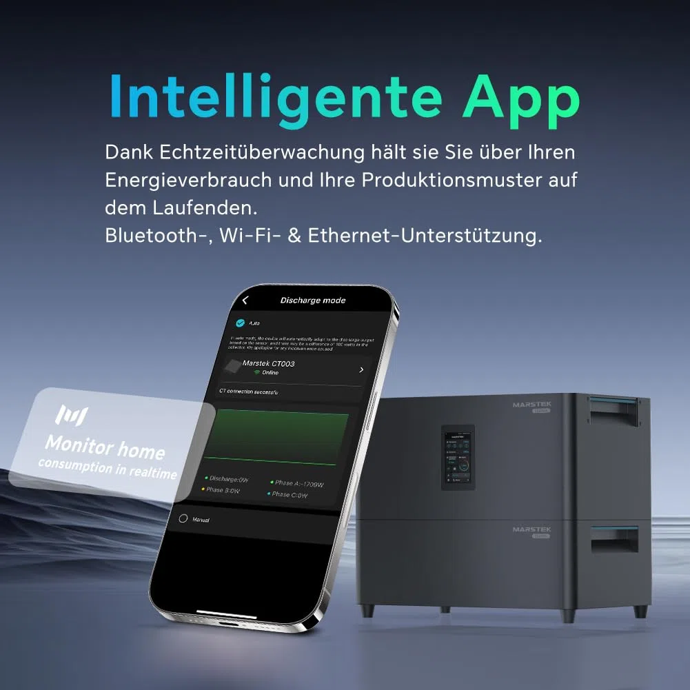 Marstek Jupiter C Plus Balkonkraftwerk mit Speicher & Wechselrichter, 0% MwSt, 2.56kWh LFP-Akku, App-Steuerung, 4 MPPT 2.4kW PV-Eingangsleistung/800W On-Grid-Ausgang, IP65, Plug&Play, 6000 Ladezyklen