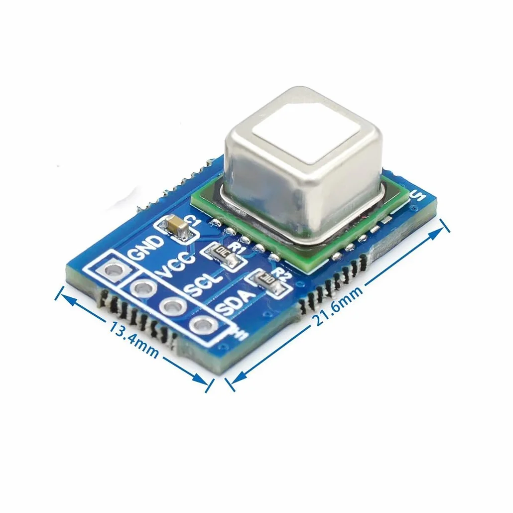 Hailege SCD41 CO2-Kohlendioxid-Gassensor Gaserkennungsmodul Temperatur Luftfeuchtigkeit Luftqualitätsüberwachungssensor I2C-Kommunikation 2,4-5,5 V