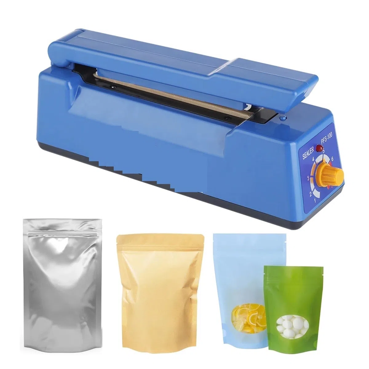Siegelmaschine 100/200mm Manuelle Heißsiegelmaschine Impuls Vakuumversiegelung Lebensmittel Fleisch Sealer Plastiktüten
