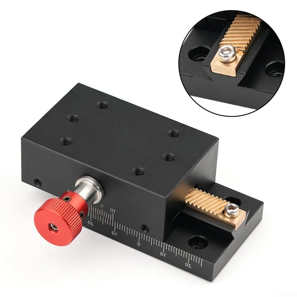 X-Achsen-Schwalbenschwanz-Schiene mit massivem Aluminium-Design, 40 mm und Messing-Schiebestruktur