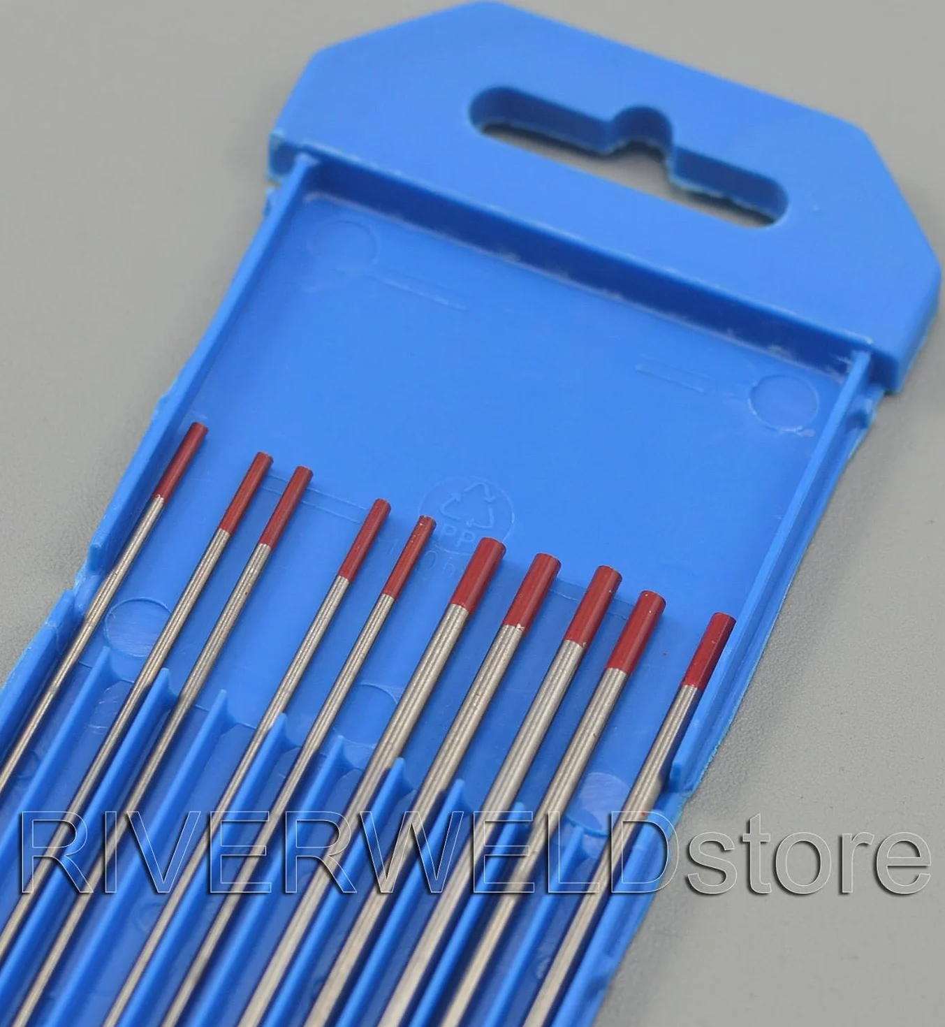 RIVERWELD TIG-Schweißung Wolframelektrode mit 2% Thoriumdotierung WT20 Rot Spitzen 1,6x150mm 10er Packung