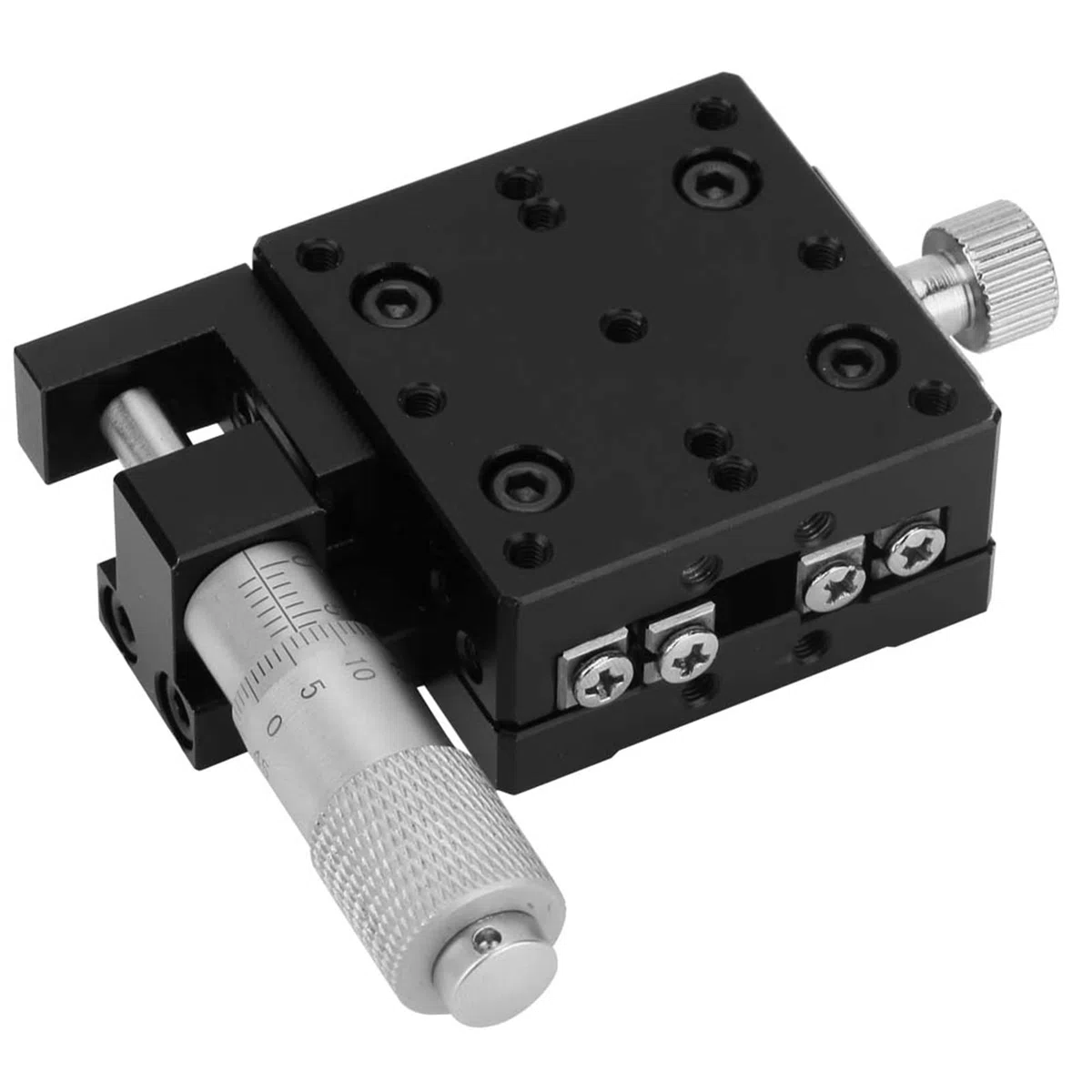 X Micrometer Manual Fine Tuning Cross Roller Präzision Lineare Stufen 40 * 40 mm schwarz anodierter Aluminiumlegierung Semx40-As