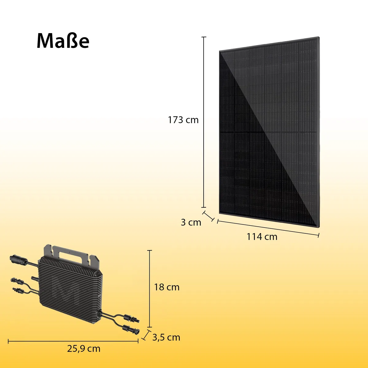 VALE Balkonkraftwerk Bifazial 450 Wp Full Black - Marstek-M2-800 Wechselrichter - Solaranlage - Hochwertiges Solarpanel Set - 3m AC-Kabel