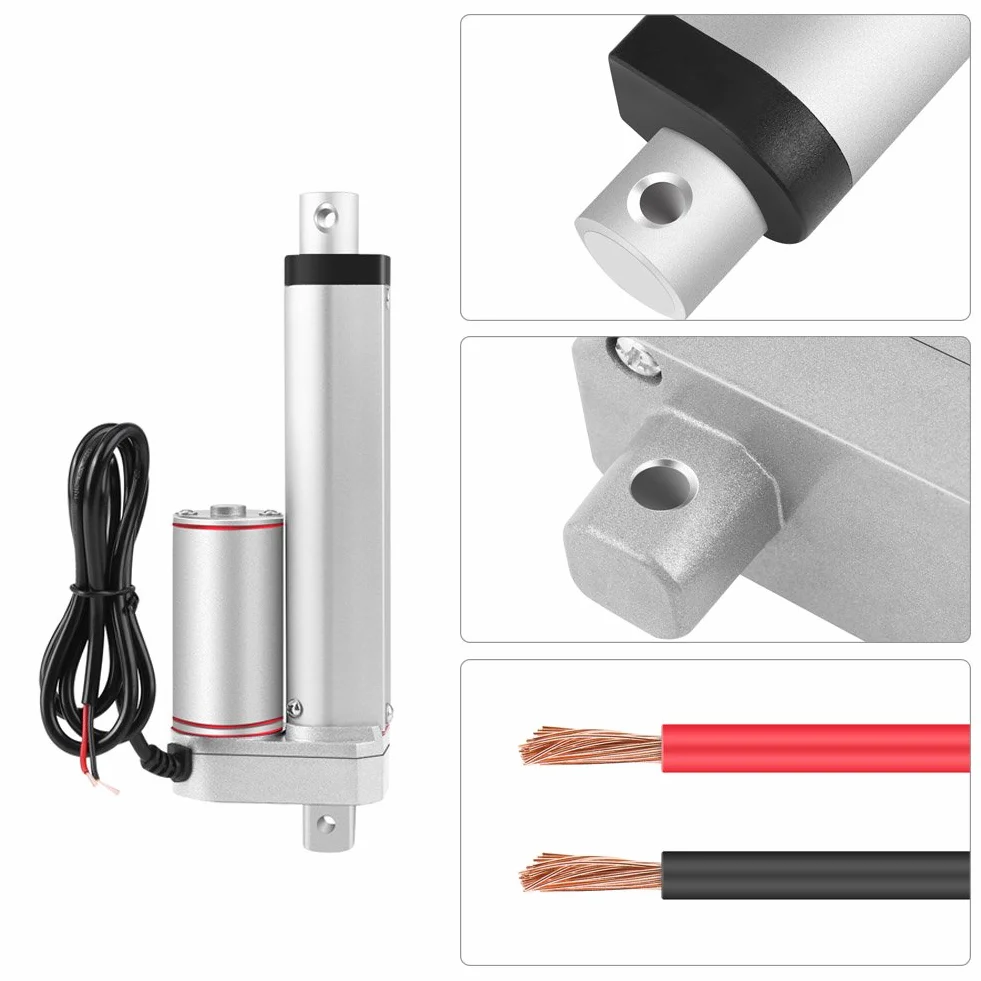 Linear Actuator 750N 24V 100mm Hochleistungs Linearmotor Elektromotor DIY mit 2 Halter und 4 Sicherungsstift