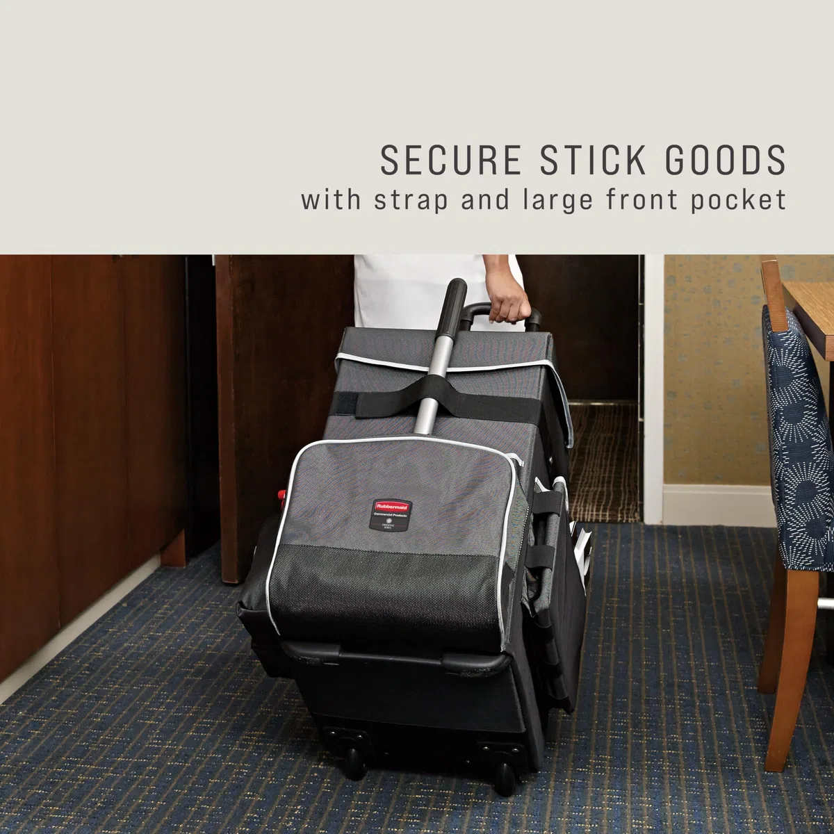 Rubbermaid Commercial Products Executive Quick Cart | Servicewagen zur Reinigung mit Rollen | Dunkelgrau, M