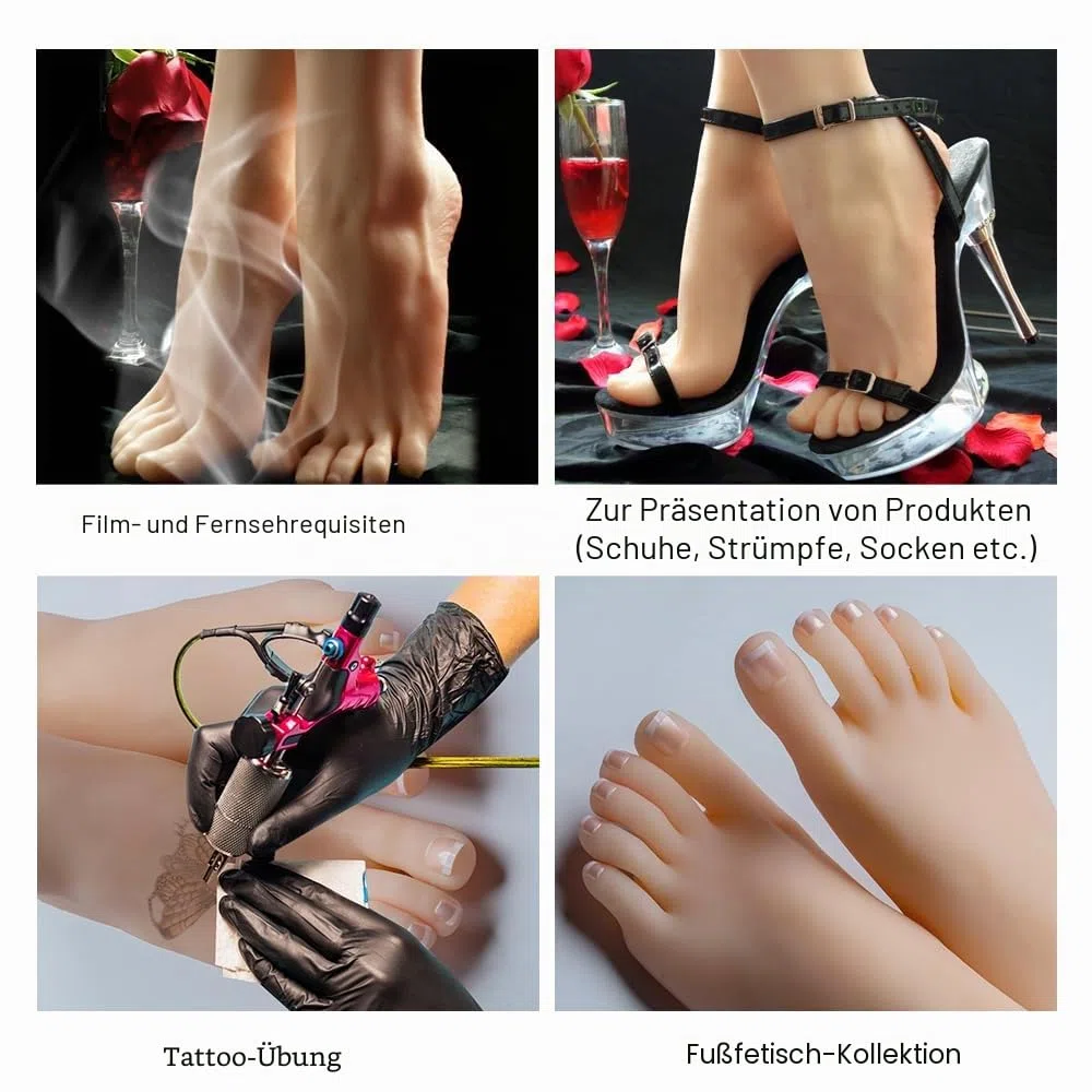 1 Paar weibliche Schaufensterpuppenfüße aus weichem Silikon, lebensechte Größe, realistische Silikonfuß, Schaufensterpuppe, Display, Schmuck, Sandalen, Schuhsocken, Display, Kunst,