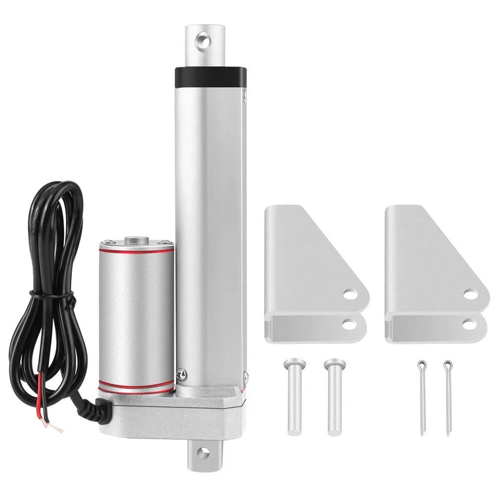 Linear Actuator 750N 24V 100mm Hochleistungs Linearmotor Elektromotor DIY mit 2 Halter und 4 Sicherungsstift