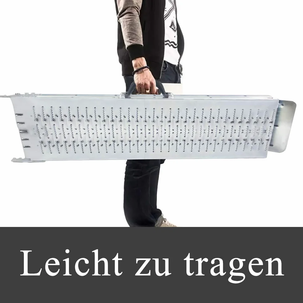 YUENFONG 2 x Faltbare Alu Auffahrrampe Klappbar Faltbare Rampe Verladerampen Motorradrampe Verladeschiene Verladerampe Auffahrschiene, 400 kg/Paar Traglast