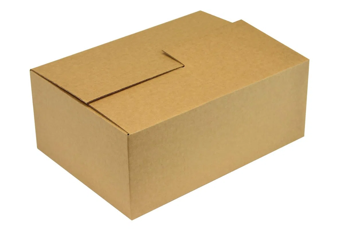 Automatik- Faltkarton 1-wellig, C4, braun, Abm (LxBxH): 350x250x135mm, Qual. 1.3B, 100 Stück, Verpackungsheld
