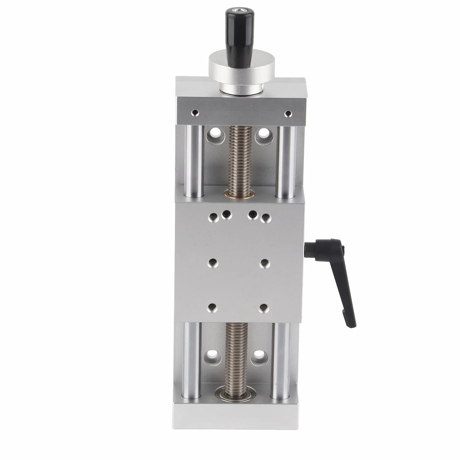 Lineartisch Schiebetisch , 196N Tragfähigkeit Manueller Tisch Schiebetisch Aluminiumlegierung anodische Oxidation Oberflächenbehandlung für Produktionsmaschinen(Hub 100mm)