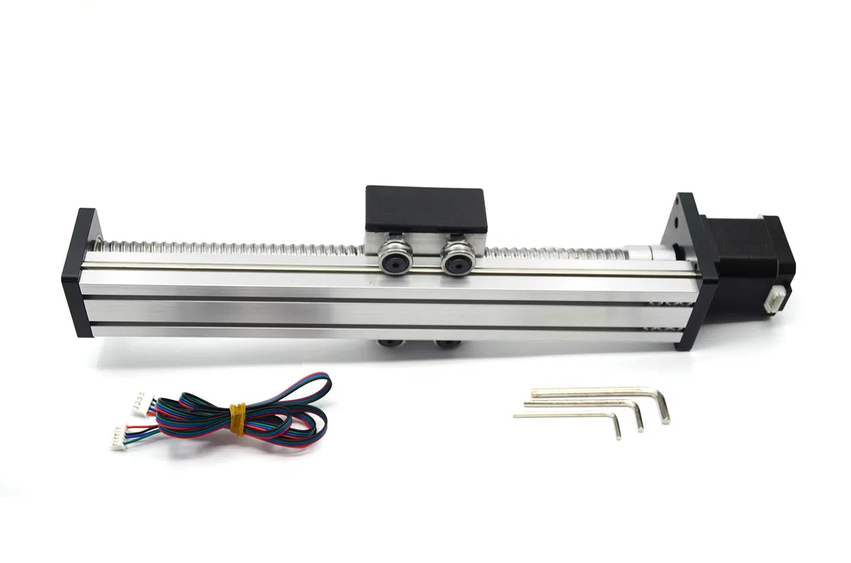 200mm effektive Länge Linear Schienenführung Kugelumlaufspindel SFU1605 mit NEMA17 Schrittmotor für DIY CNC Router Teile X Y Z Linear Stage Aktuator(Größe:200mm-NEMA17)